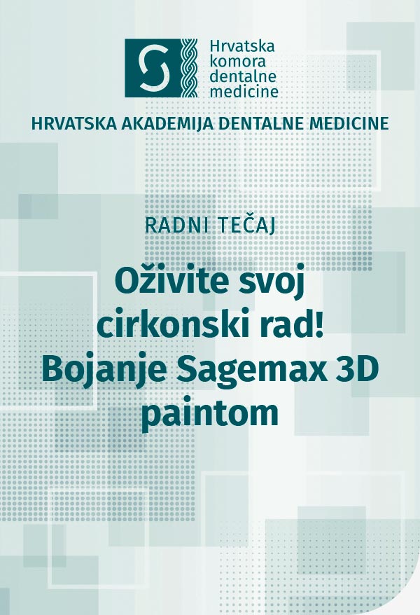 hadm - Radni tečaj -Oživite svoj cirkonski rad! Bojanje Sagemax 3D paintom